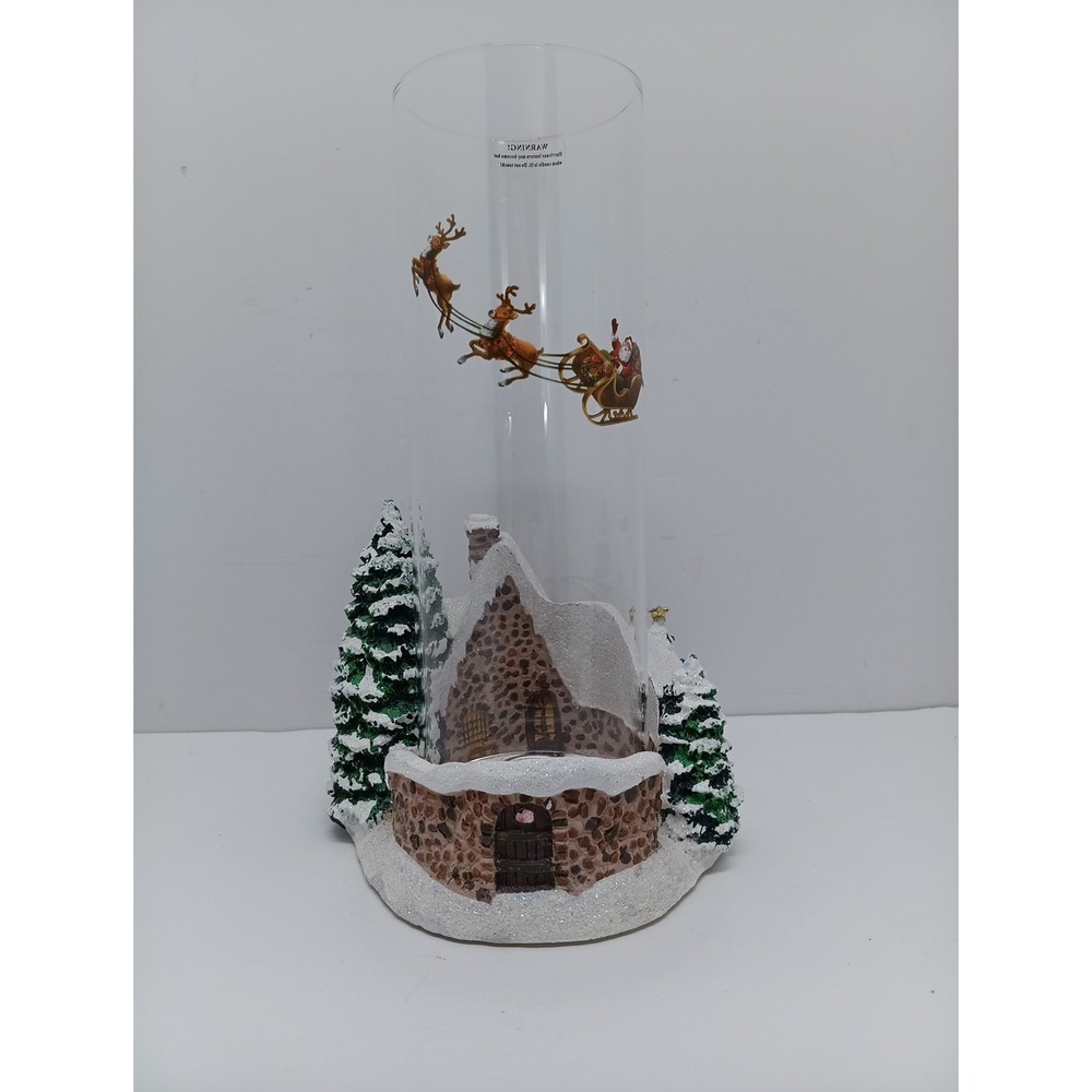 Thomas Kinkade "Memories Of Christmas" Candle Holder With Candle Flute